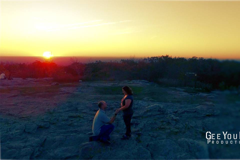 Engagement at the top of Wachusett Mountain