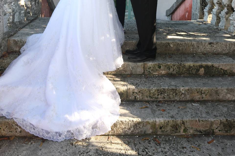 Vizcaya, Miami. Steps to the Tea Room gazebo.