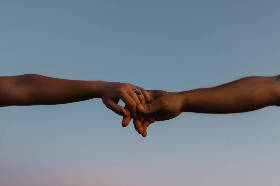 A sunset engagement