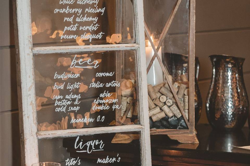 Custom Bar Menu Rental