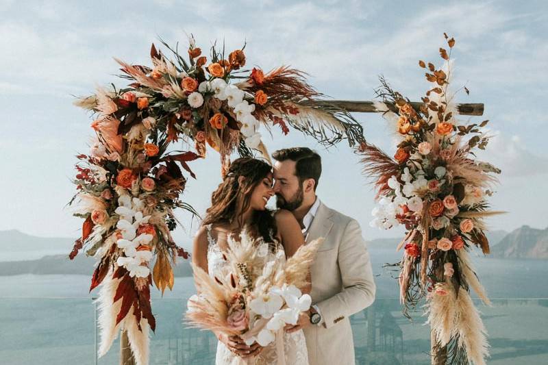 El viento elopement-santorini