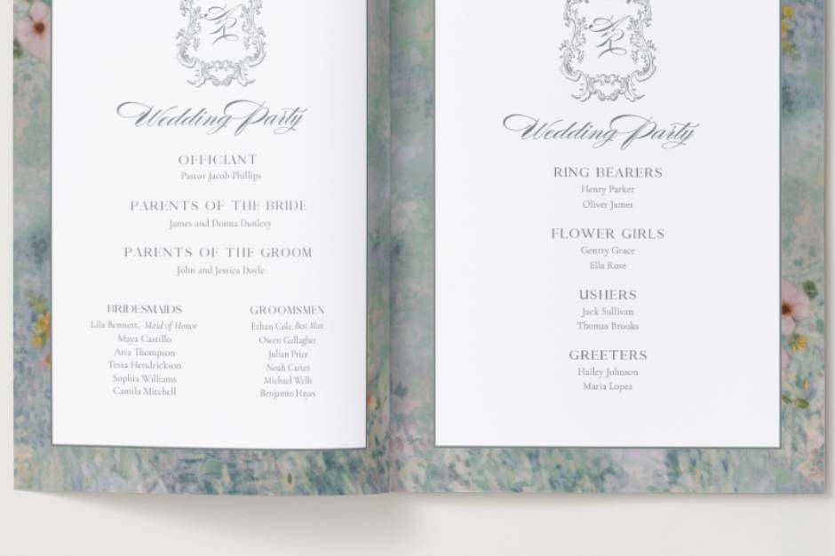 Bridal Party Spread