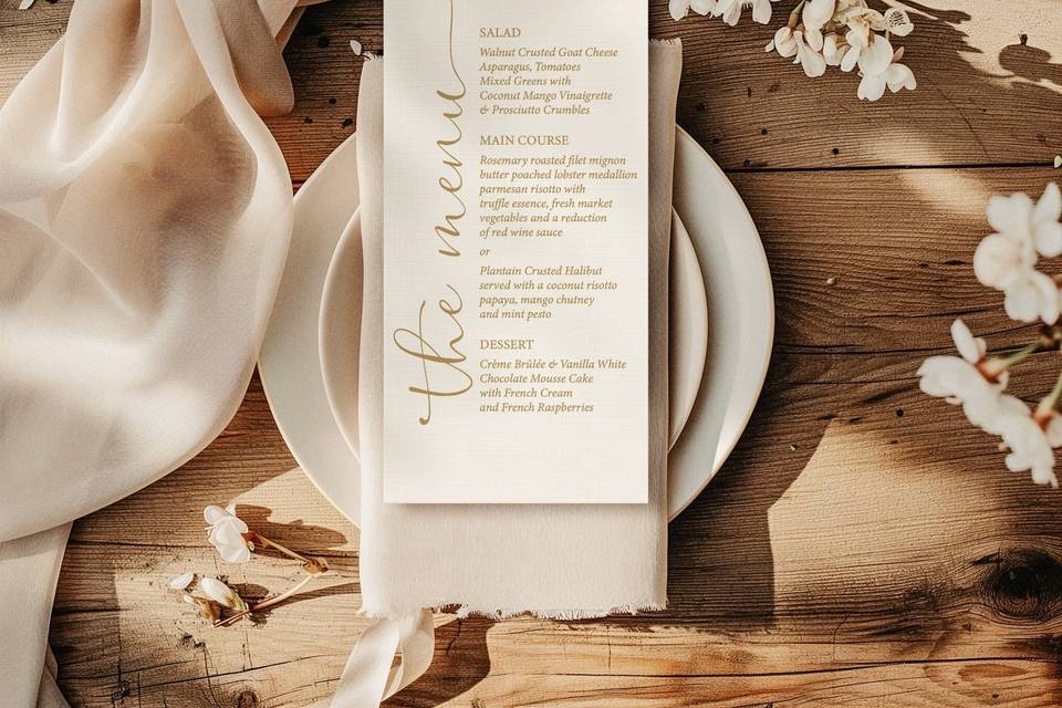 The menu