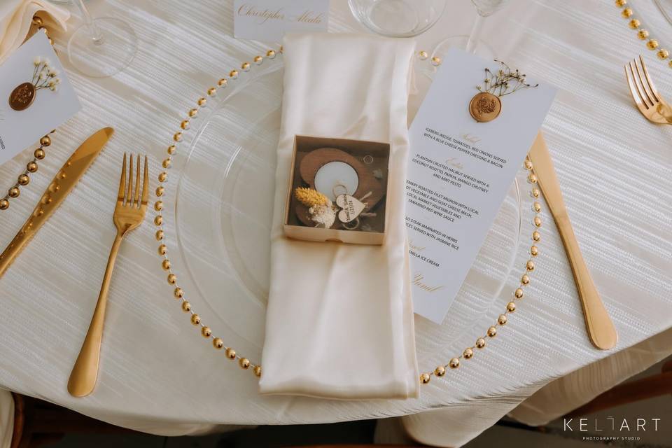 Wax seal menu