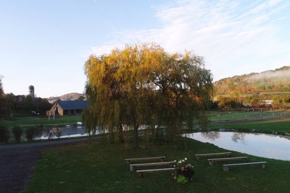 2 reflecting pools onsite