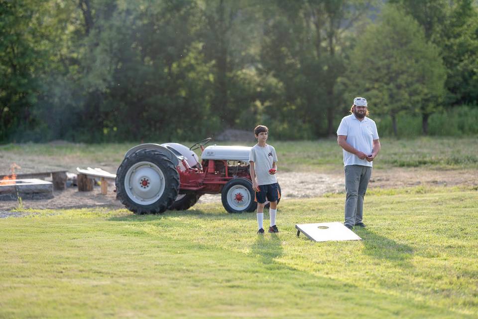 Large lawn for games