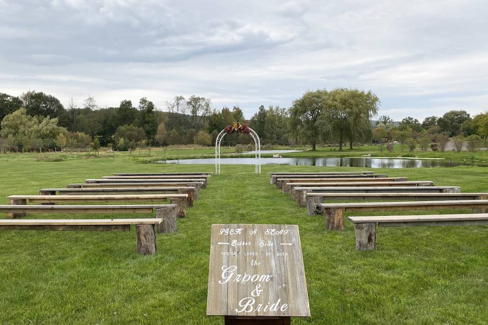 The ceremony lawn