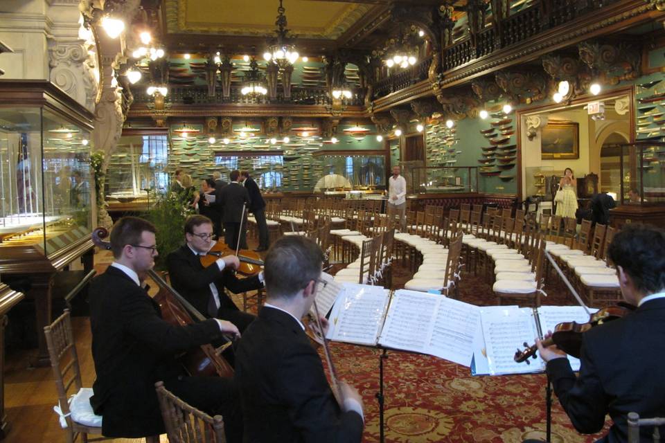 Quartet performing at wedding