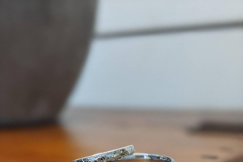 Hand engraved Wedding Bands