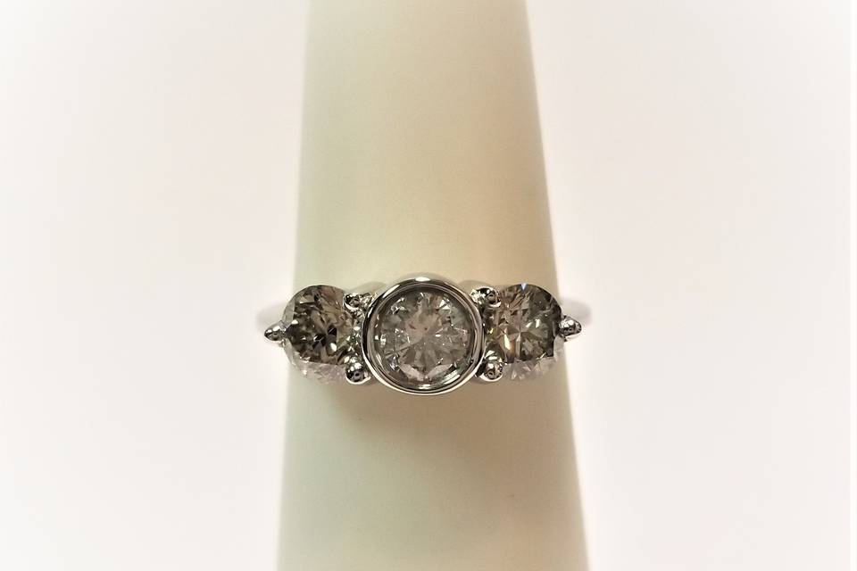 Custom Bezel Engagement Ring