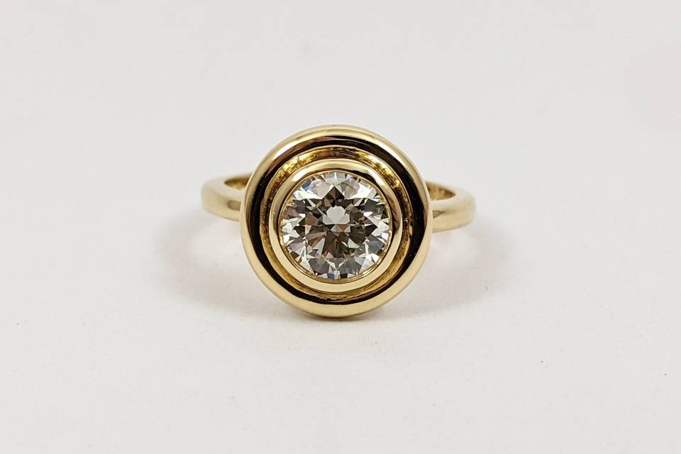 Bezel Engagement Ring