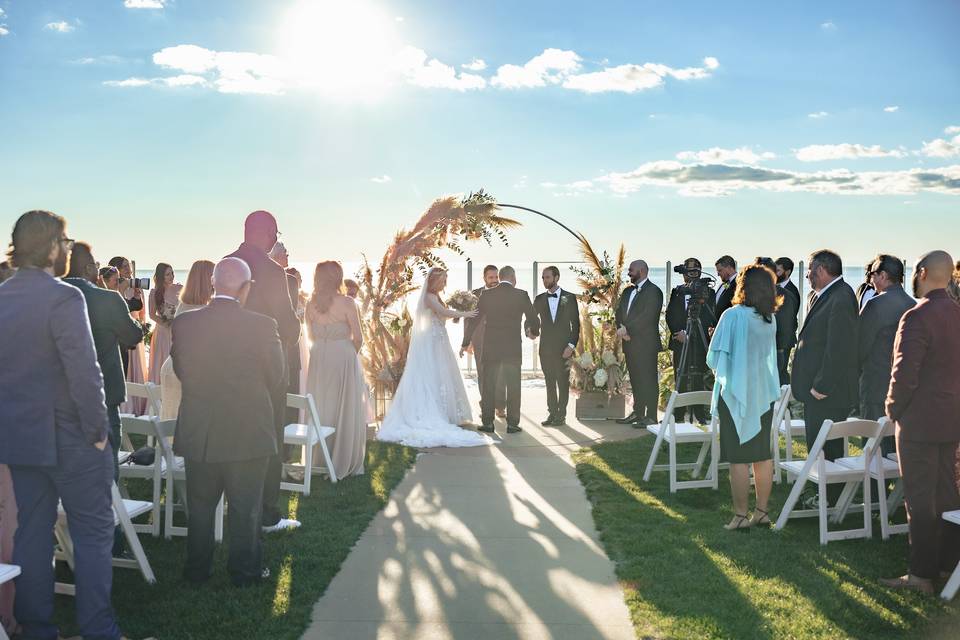 Courtyard wedding