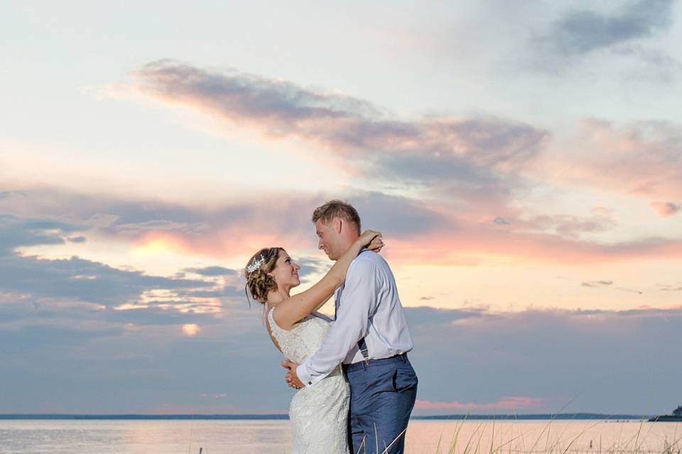 Beach sunset photo