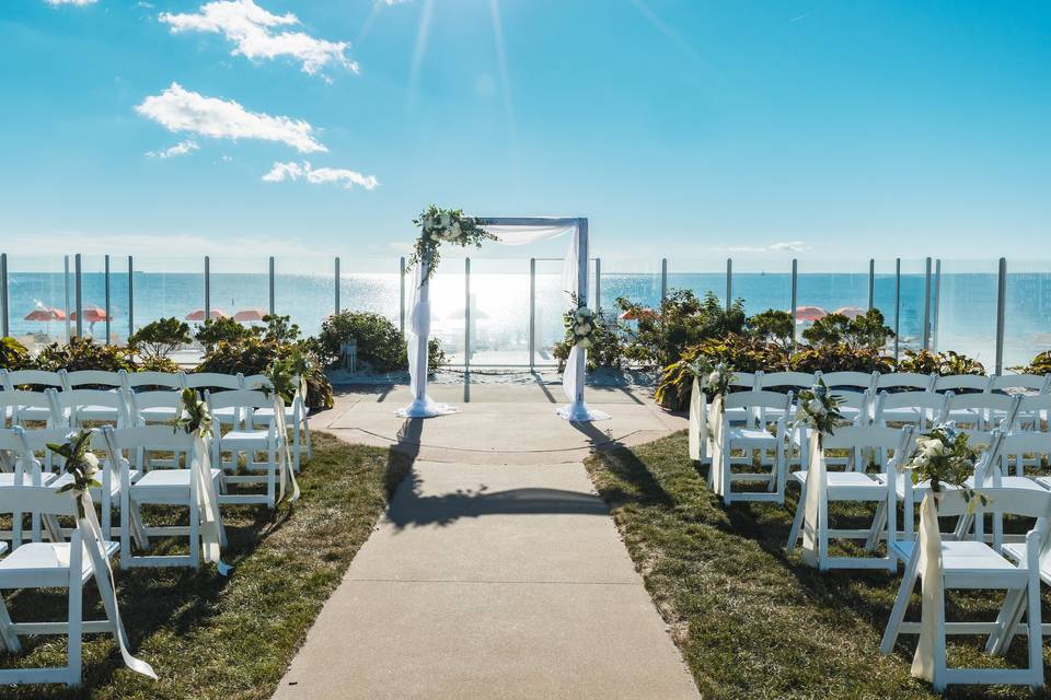 Courtyard wedding