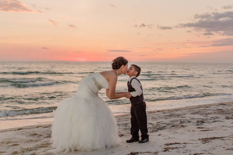 Beach sunset photo