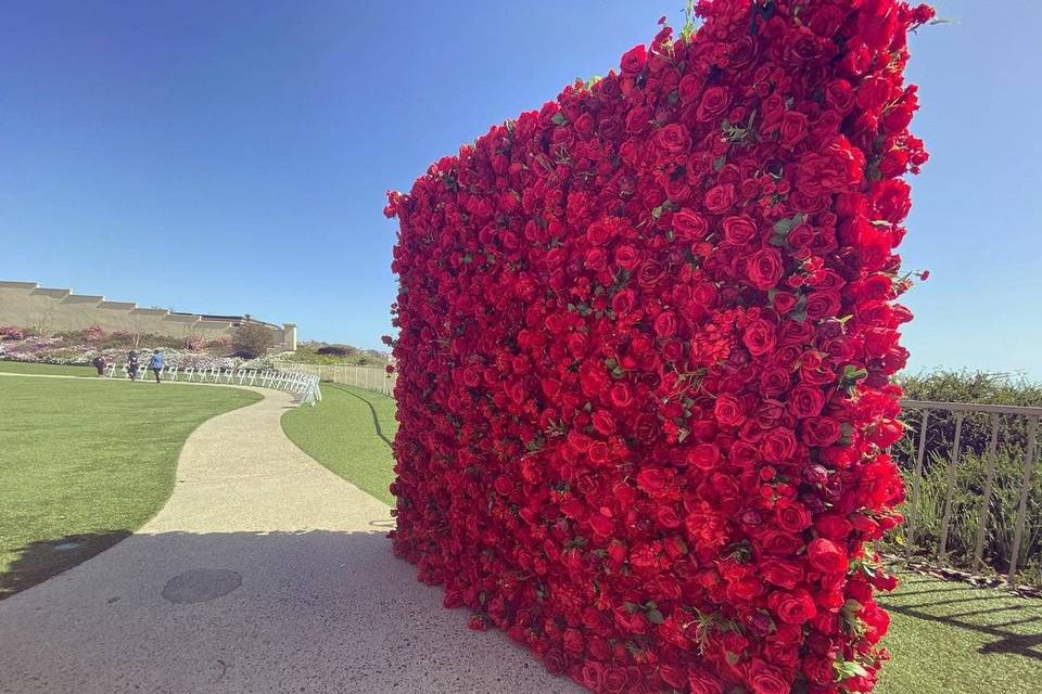 Flower wall backdrop