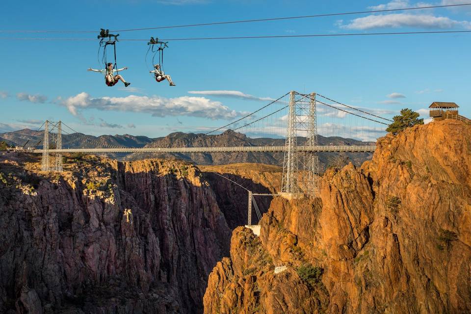 Ziplining at Royal Gorge Bridg
