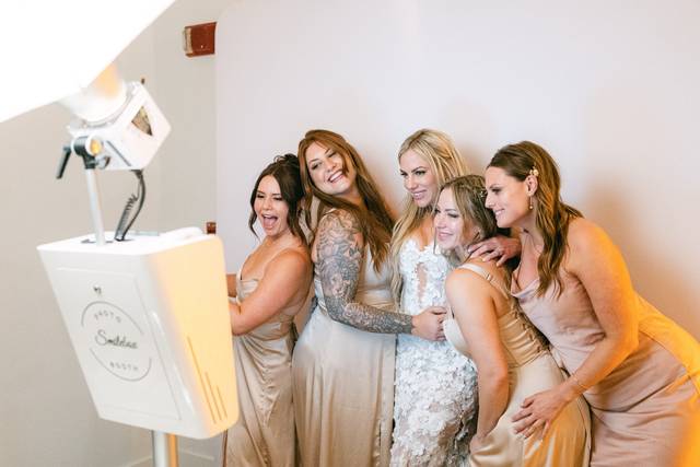 Posing in the photo booth