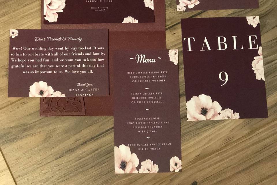Floral invitation Packages