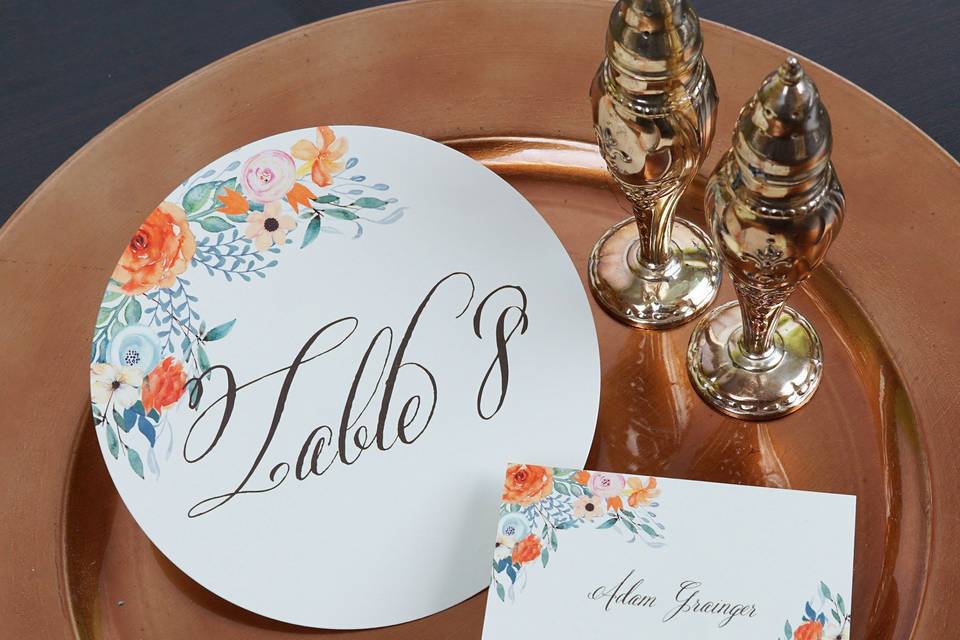 Table numbers