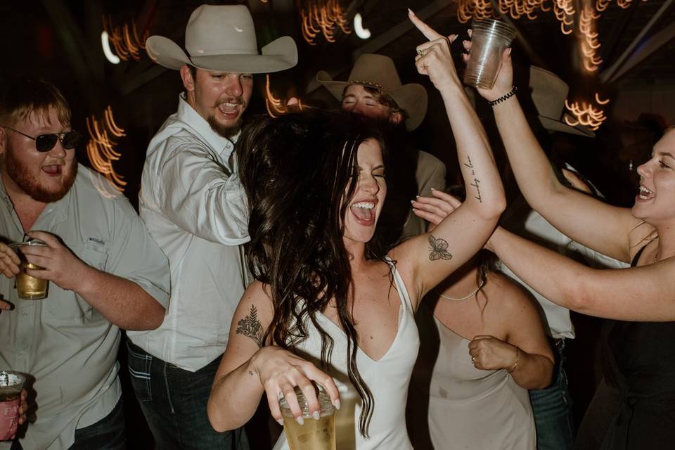 Bride Reception Partying