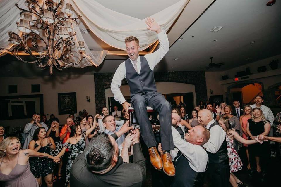 Groom in the air