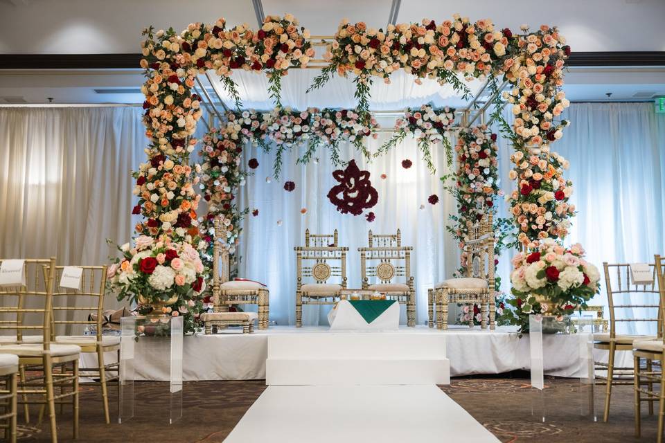 Mandap decor with floral