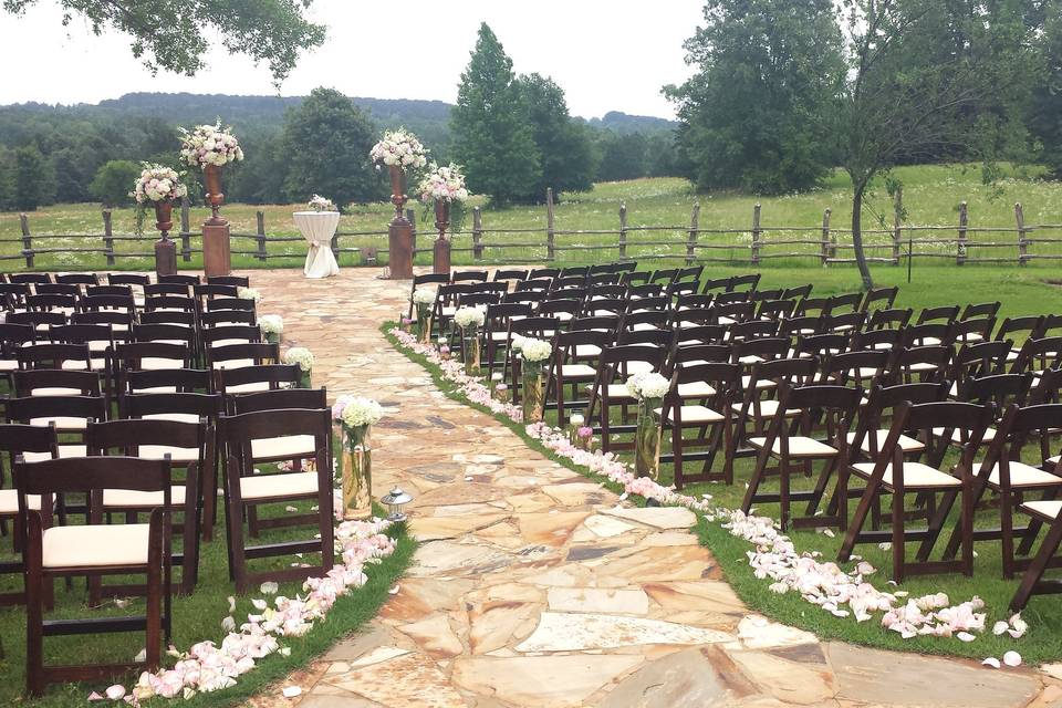 Fruitwood Garden Chairs are perfect for outdoor ceremonys.