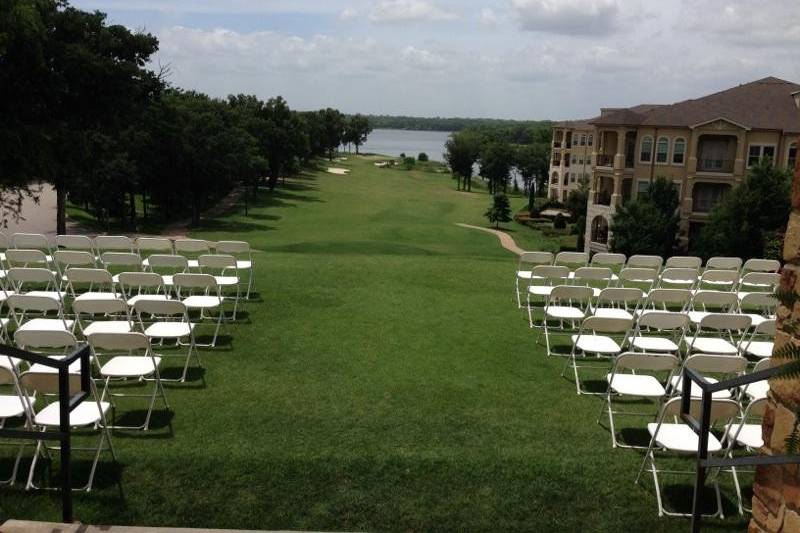 Wedding White Chairs for an Outdoor Ceremony
