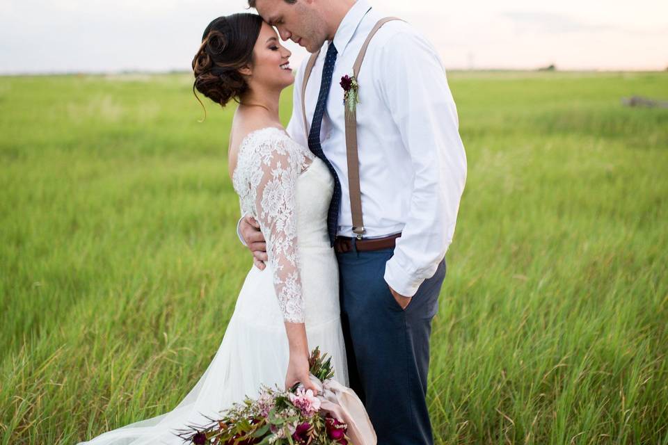 Longsleeve Lace Tulle Gown