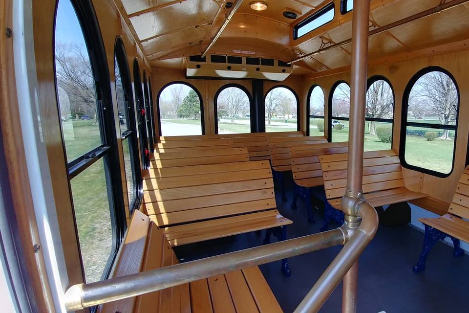 Vintage trolley interior