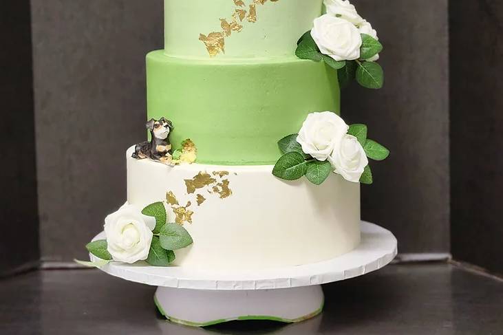 Edible 24k gold on buttercream
