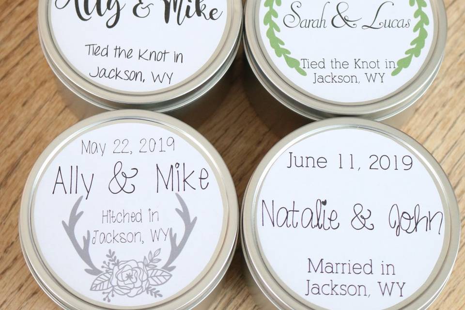 Personalized Wedding Candles