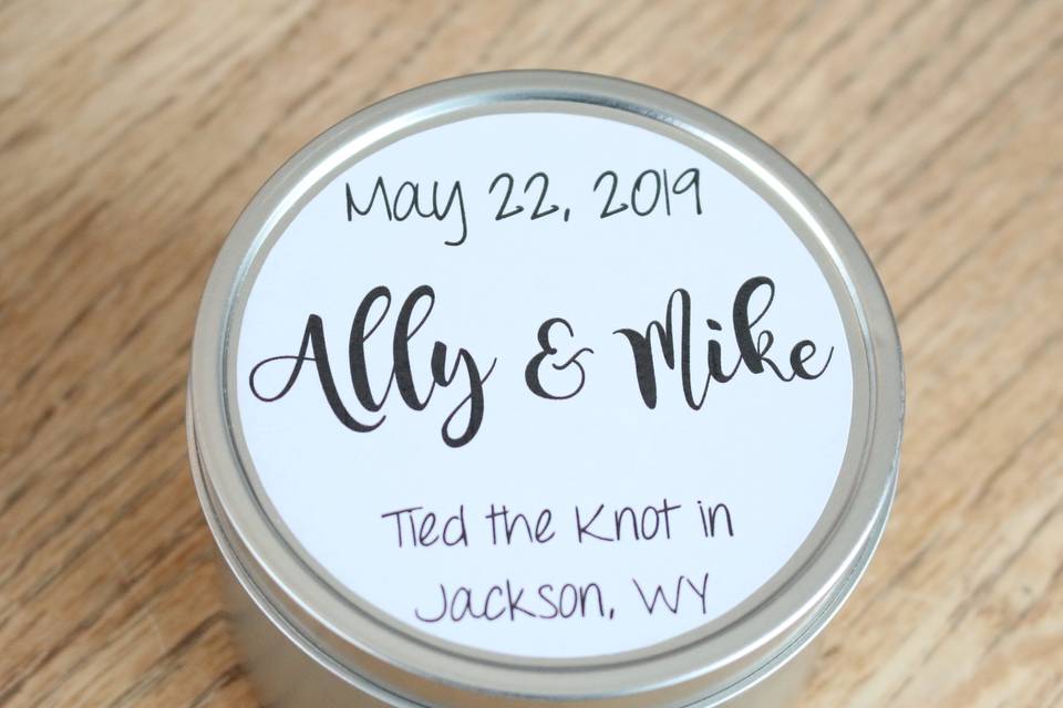 8 oz. Personalized Candle