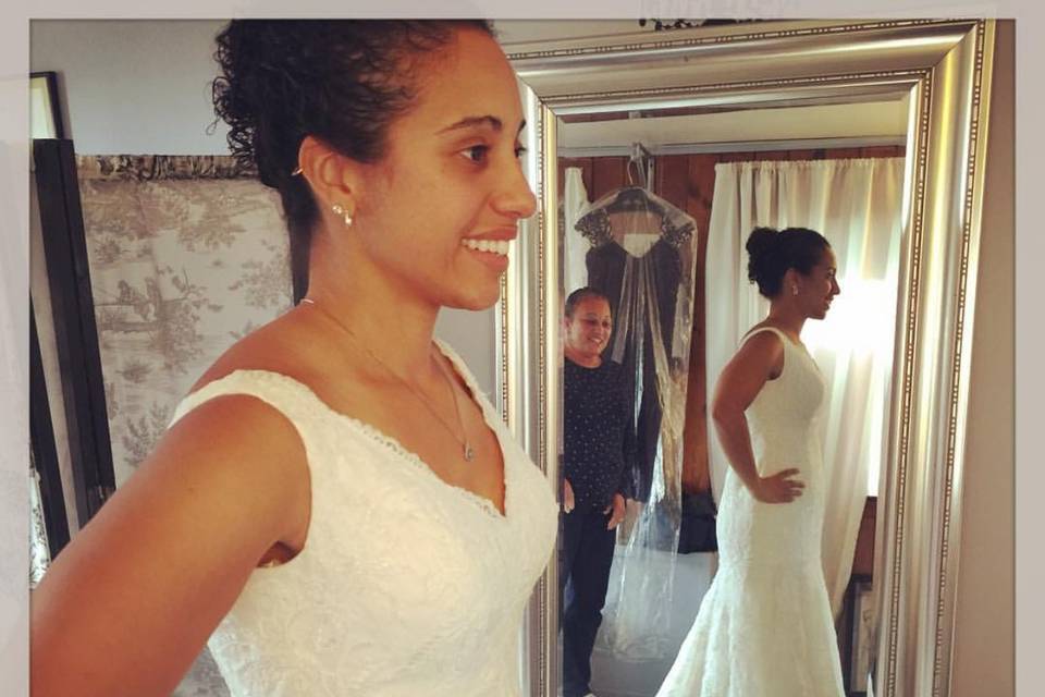 All smiles during a fitting