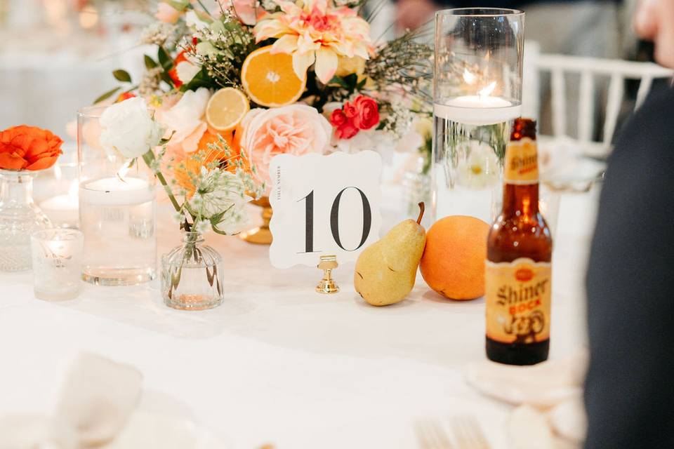 Wavy Modern Table Numbers