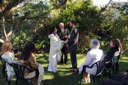 Garden Ceremony With Couple