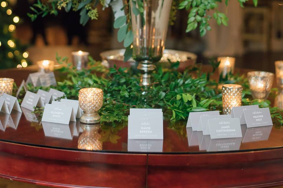 Escort card table