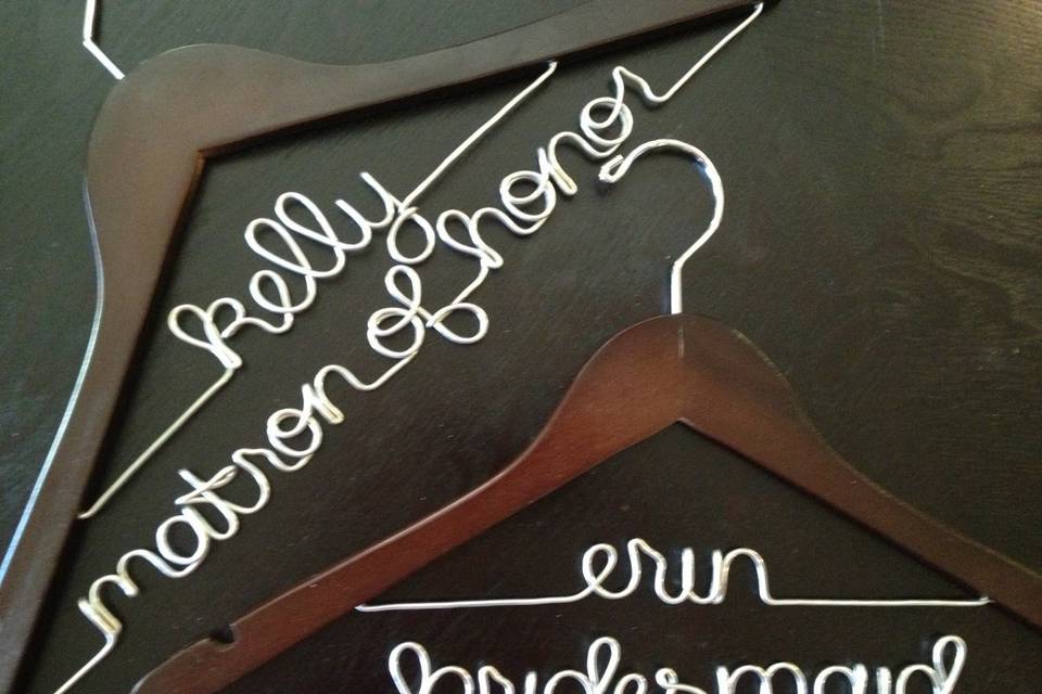 Bridal party hangers