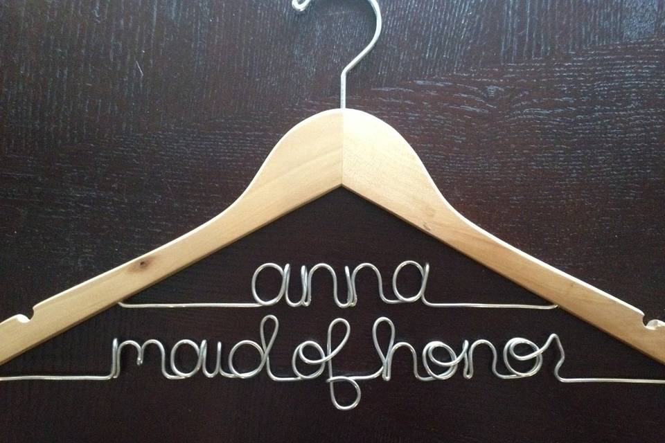 Personalized hanger for your maid of honor