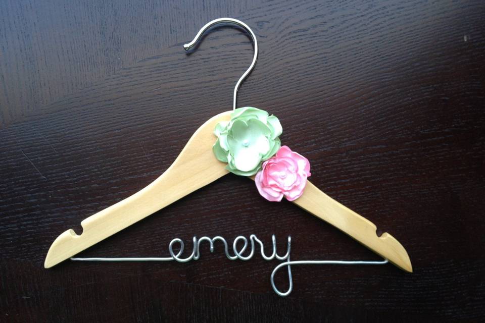 Personalized baby hanger - perfect for flower girls!