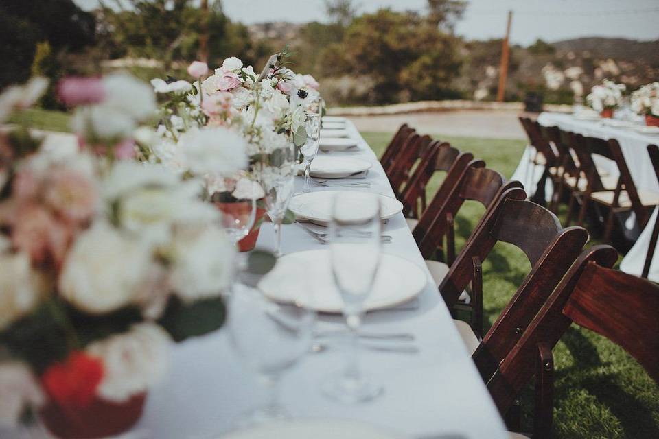 Dining area setup
