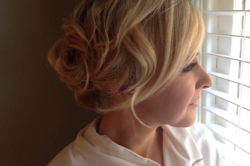 Draping updo