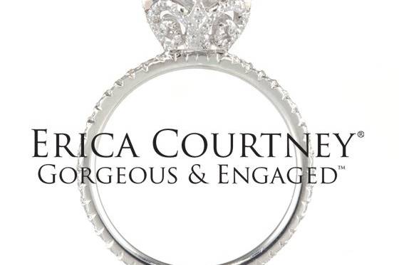 Platinum and diamond Ellen ring with round brilliant center by Erica Courtney Gorgeous & Engaged, 323.938.2373