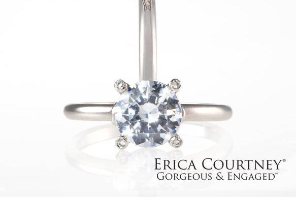 Platinum Martini ring double view by Erica Courtney Gorgeous & Engaged