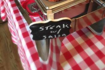 Steak with salsa