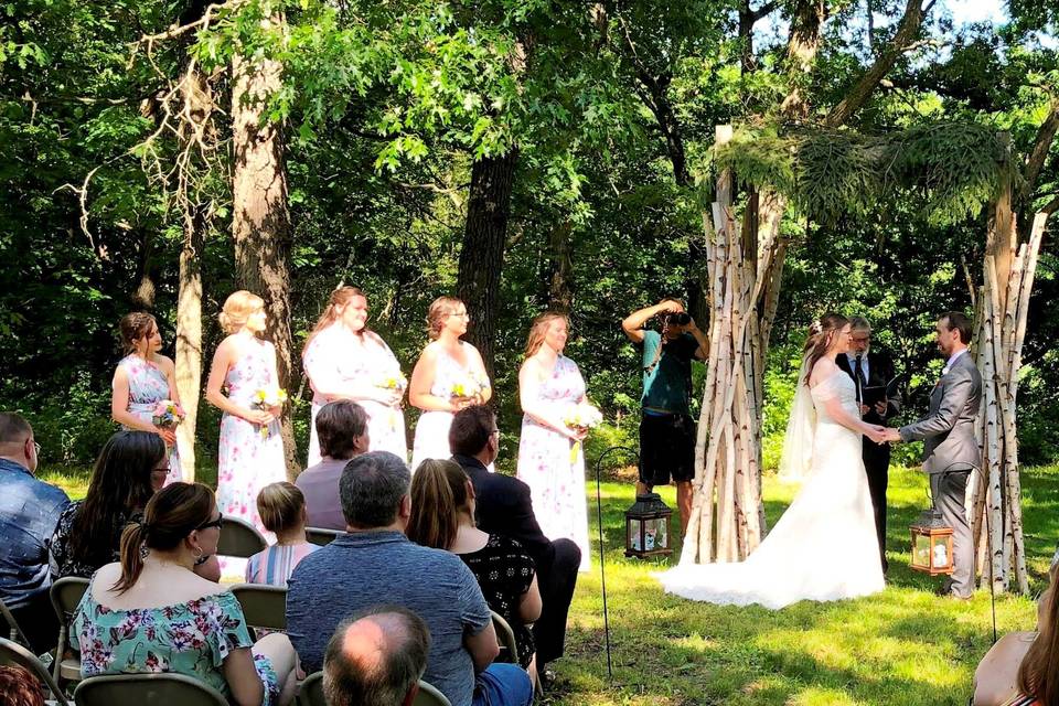 Two outdoor ceremony spots