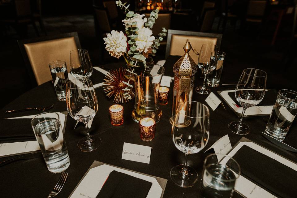 Wedding reception dinner
