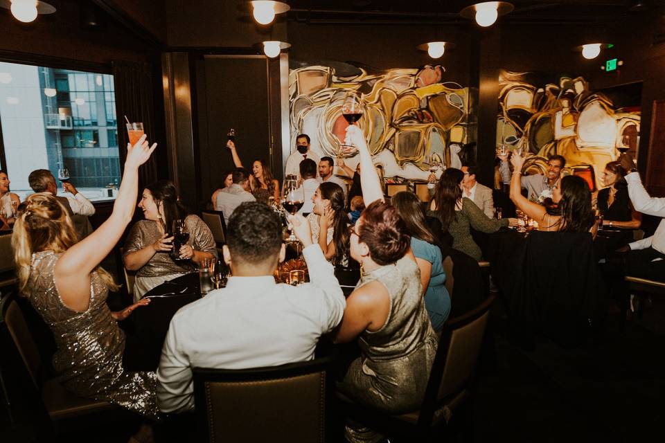 Cheers in The Gold Dust Room!