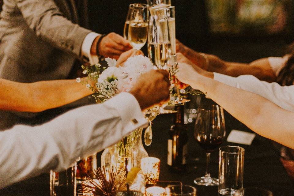 Cheers to the bride and groom!